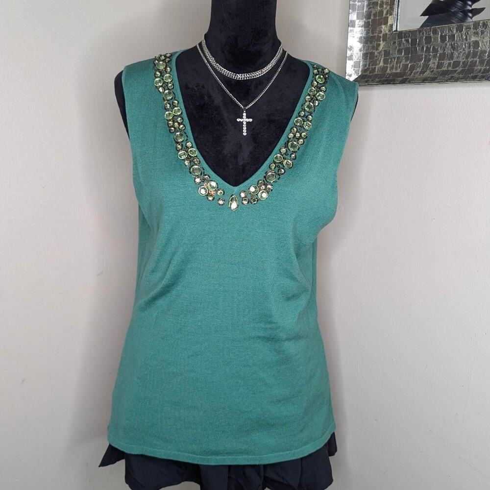 Green 2pc bohostyle long sleeve top XL - Picture 3 of 7